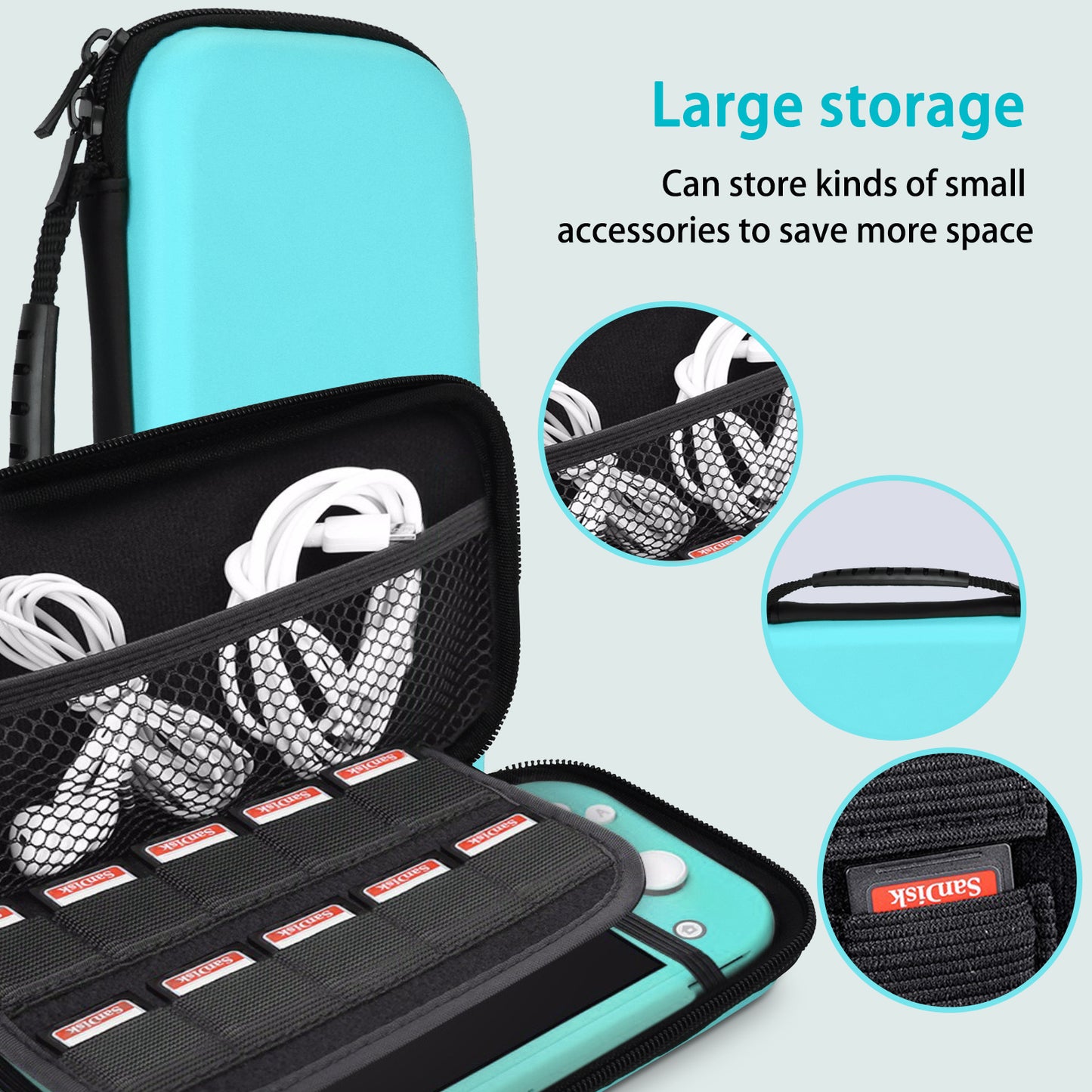 TIKOdirect Blue Carrying Case for Switch lite