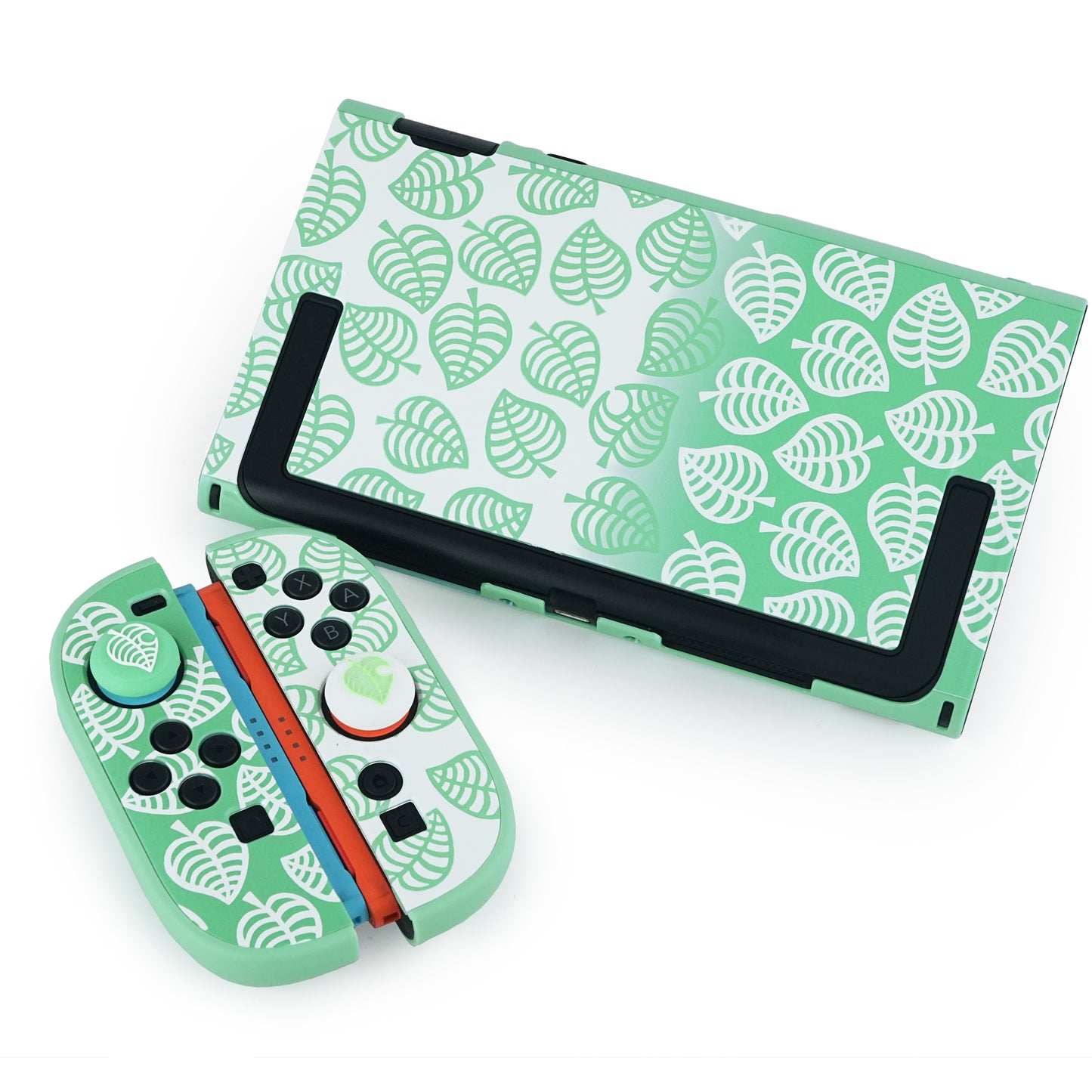 TIKOdirect Dockable Protective Case for Switch 2 (2025), Slim Hard PC Shell Cover with Detachable Joy-Con Cover, Anti-Scratch, Anti-Fingerprint, with 2 Thumb Grip Caps, Green
