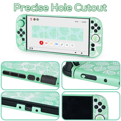 TIKOdirect Dockable Protective Case for Switch 2 (2025), Slim Hard PC Shell Cover with Detachable Joy-Con Cover, Anti-Scratch, Anti-Fingerprint, with 2 Thumb Grip Caps, Green
