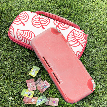 TIKOdirect Pink Leaf Carrying Case for Switch lite