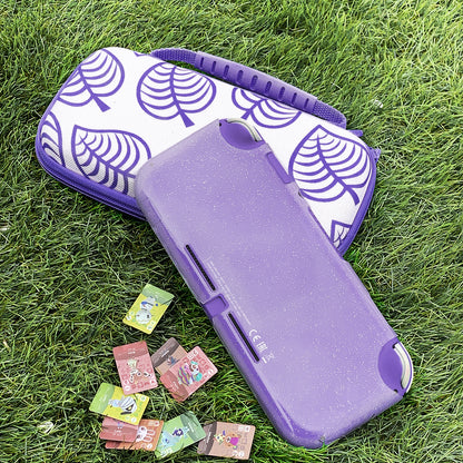 TIKOdirect Purple Leaf Carrying Case for Switch lite