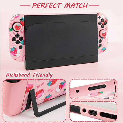 TIKOdirect Carrying Case for Switch 2 (2025), Cute Portable Bag Accessories with Soft Protective Case, Screen Protectors and 2 Thumb Grip caps, Game Card Case 7in1, Pink Rabbit